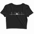 Yoga Fitness Yoga YOGA MEDITATION VIBES Custom Printed Graphic Design Crop Top T-Shirt for Women